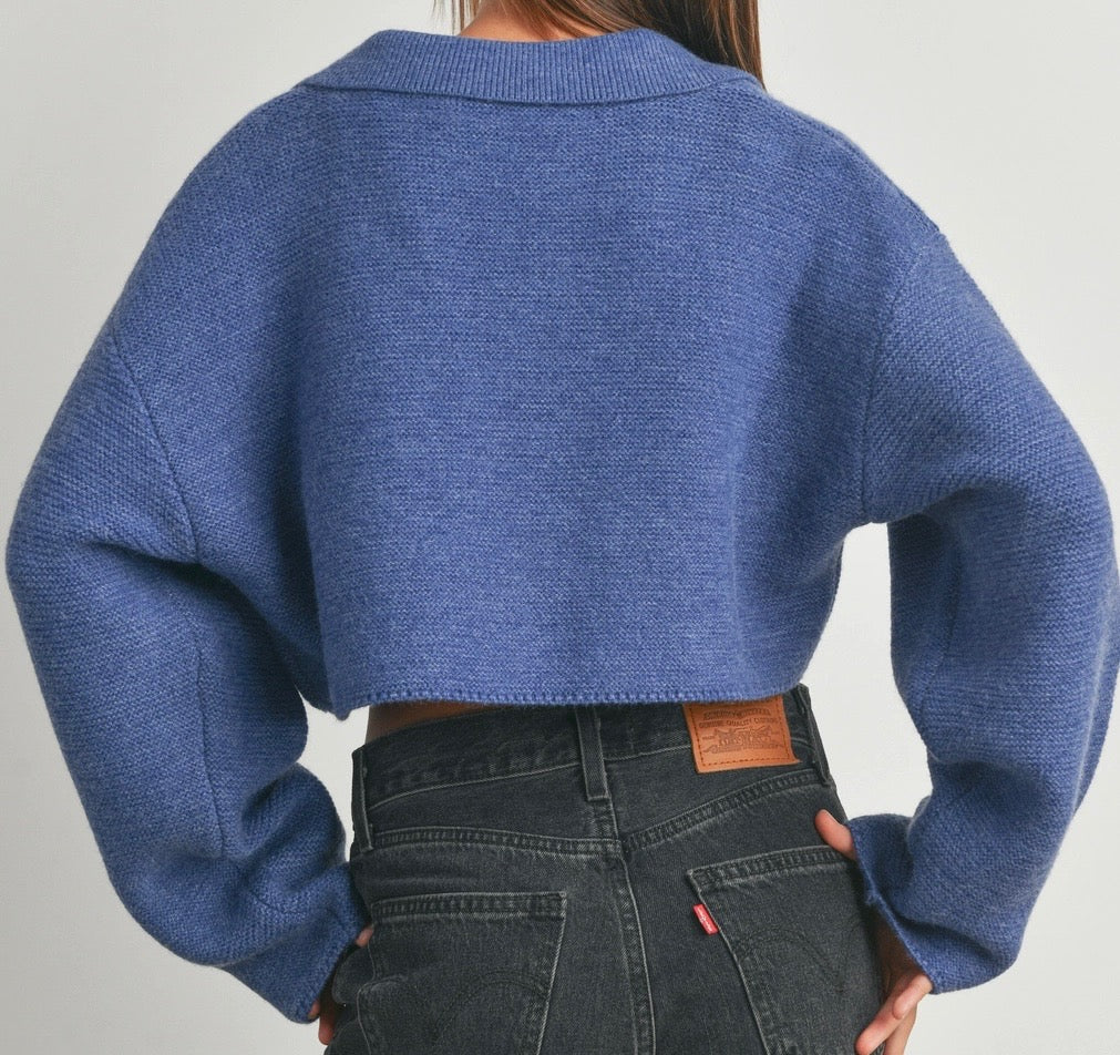 Cropped Collar Sweater